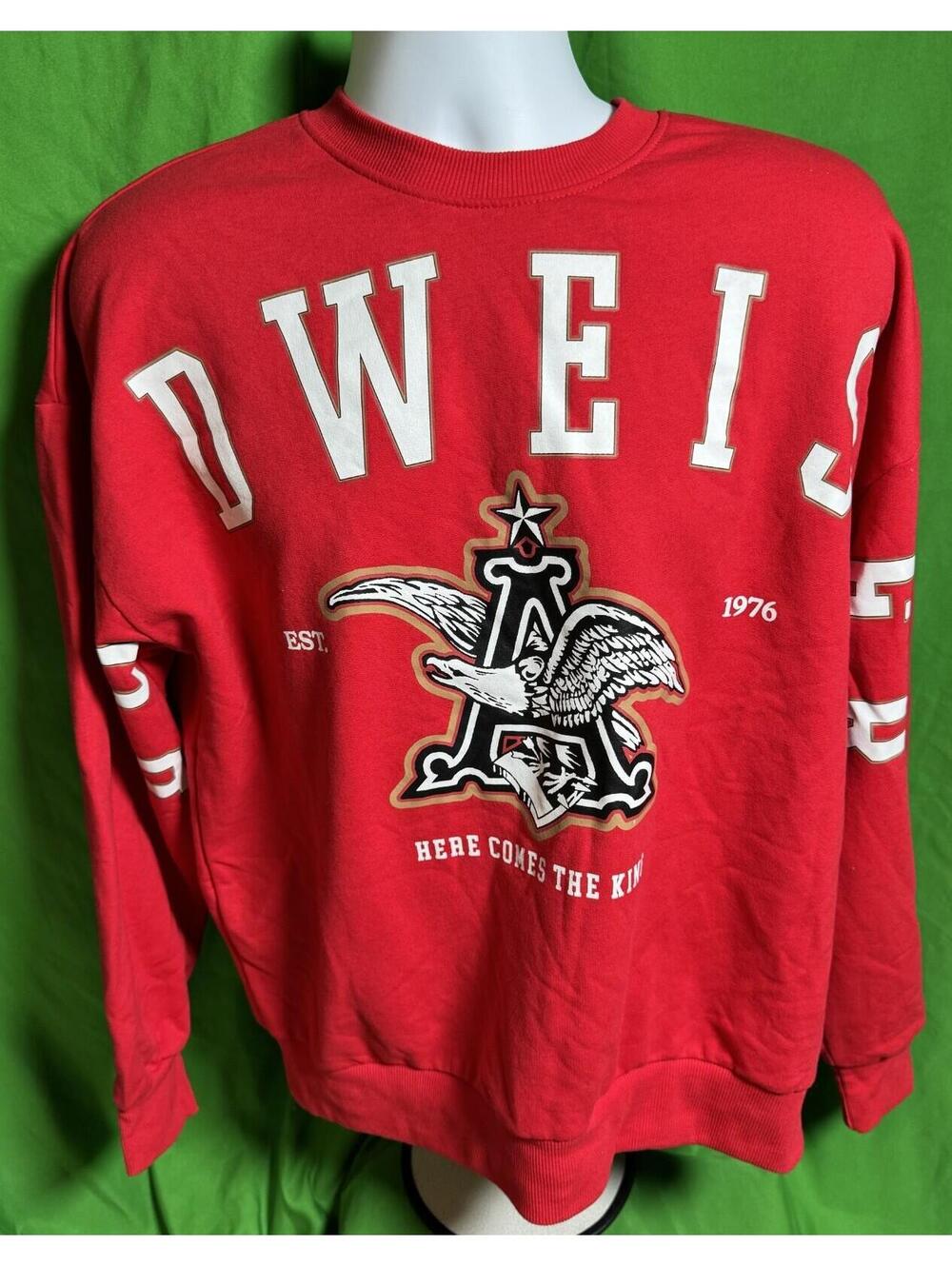 Budweiser Anheuser-Busch "Here Comes the King" Crewneck Size M Sweatshirt NEW
